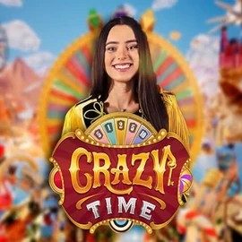 Crazy Time game by Evolution – logo hosted on Blaze Spins Casino