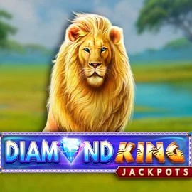 Diamond King Jackpots slot logo by SpinPlay Games at Blaze Spins Casino