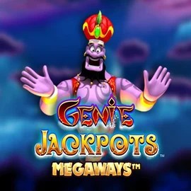 Genie Jackpots Megaways slot logo by Blueprint Gaming at Blaze Spins Casino