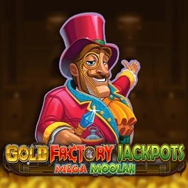 Gold Factory Jackpots Mega Moolah logo – Jackpots by Aurum Signature Studios at Blaze Spins Casino