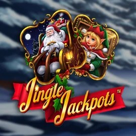 Jackpots logo of Jingle Jackpots from Dragon Gaming at Blaze Spins Casino