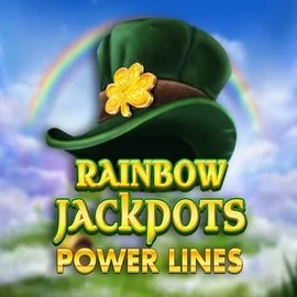 Rainbow Jackpots Power Lines slot logo by Red Tiger Gaming at Blaze Spins Casino