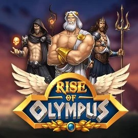 Rise of Olympus slot logo by Play'n GO at Blaze Spins Casino